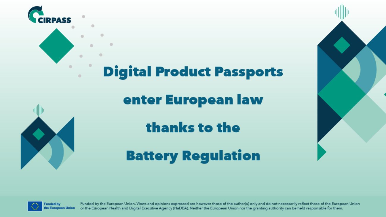 DPPs enter European law thanks to the Battery Regulation
