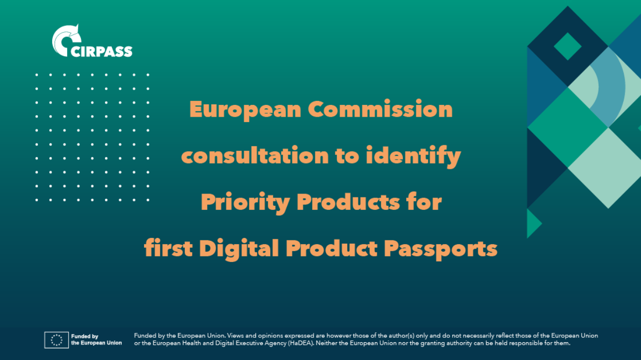 EU Commission consultation to identify Priority Products for first DPPs